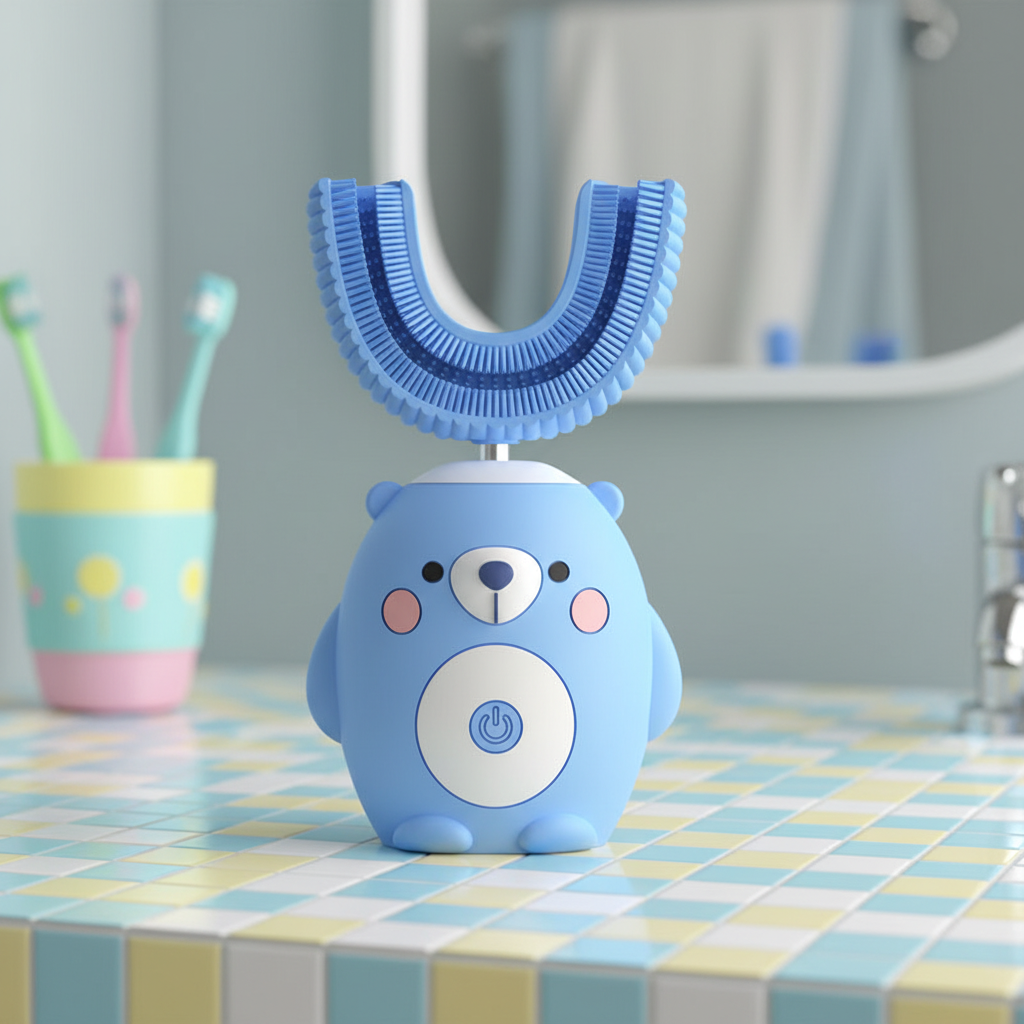Ładowana szczoteczka soniczna TinySonic dla dzieci — zabawny design