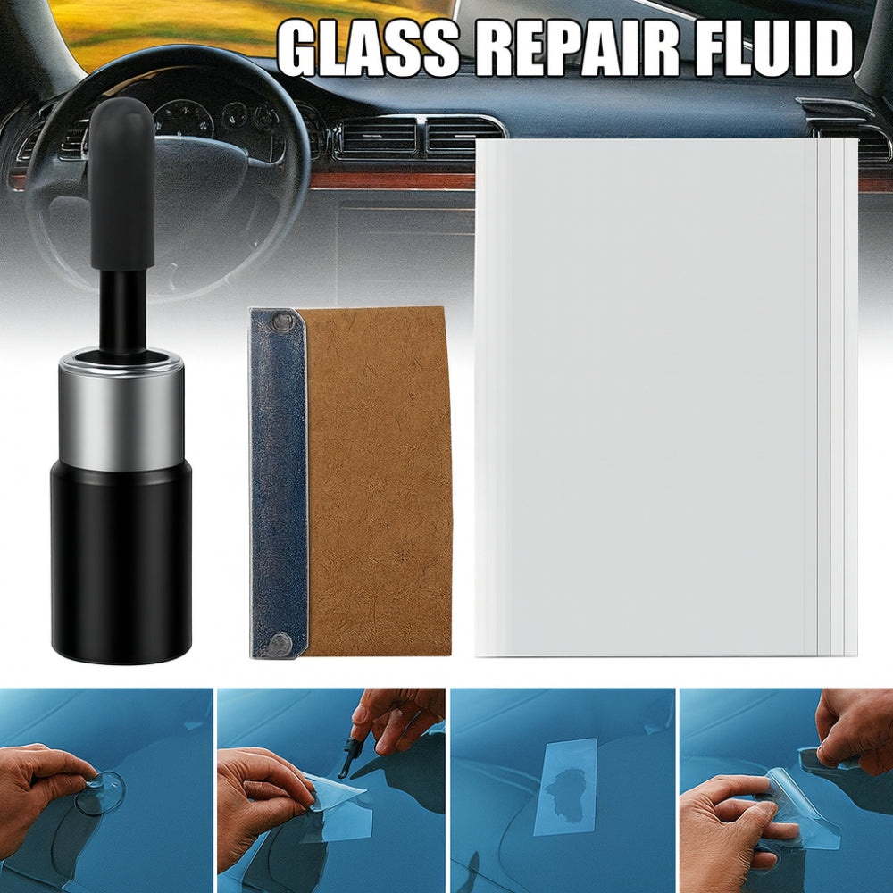 Windshield Crack Repair Kit — Automotive Glass Resin Formula