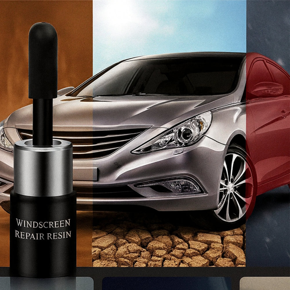 Windshield Crack Repair Kit — Automotive Glass Resin Formula