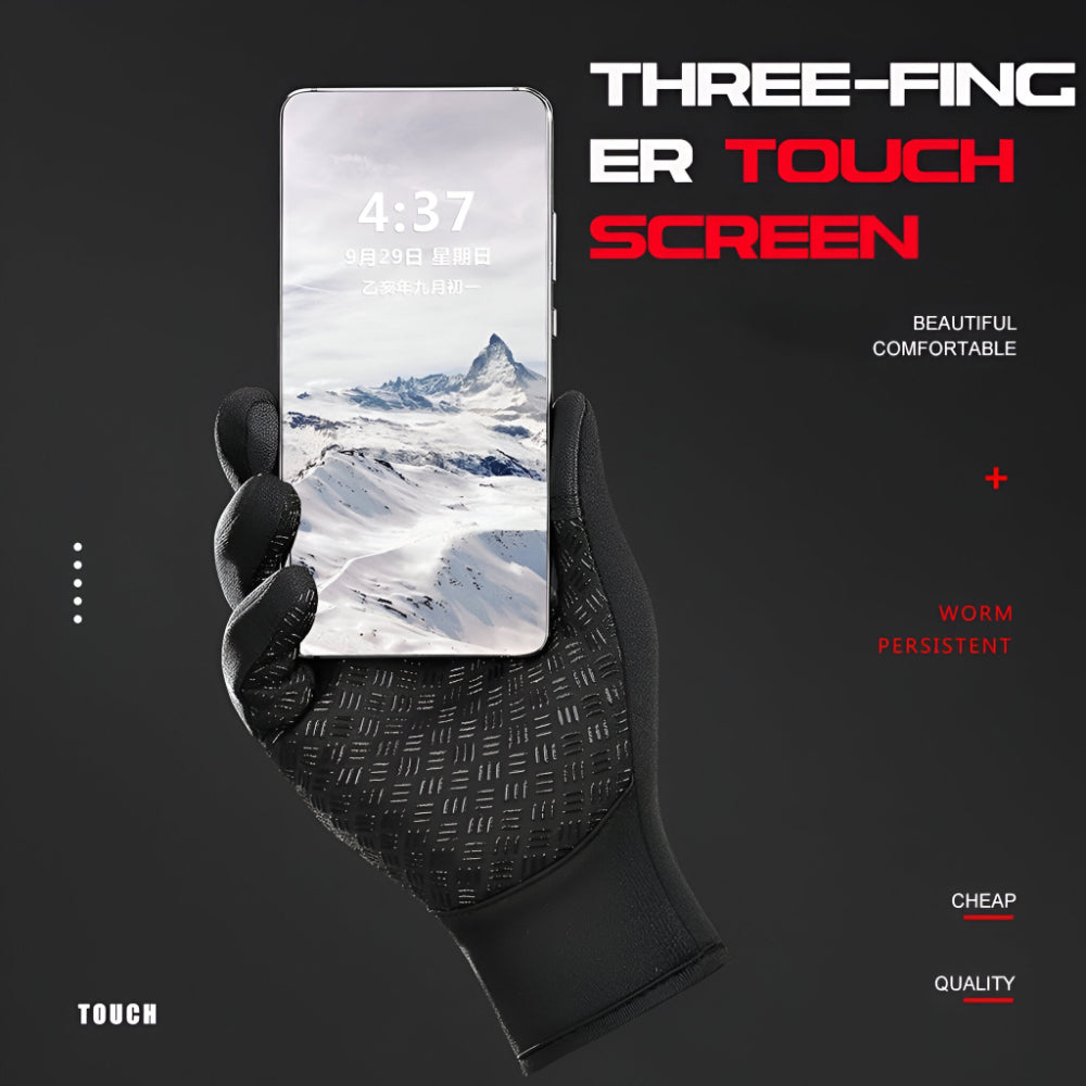 Heated Winter Gloves — Touchscreen Compatible Full-Finger Design