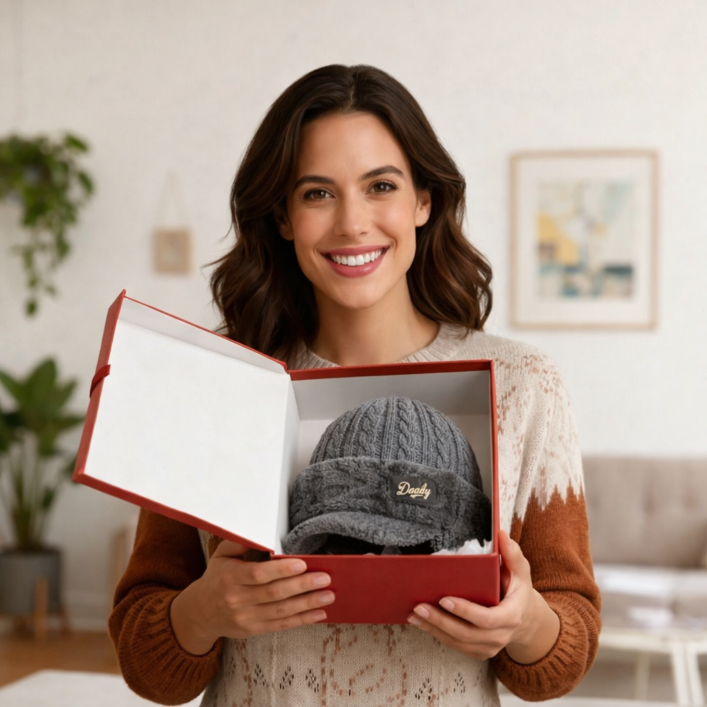 Insulated Knit Trapper Hat — Adjustable Ear Flaps, Front Visor, Non-Slip Fit