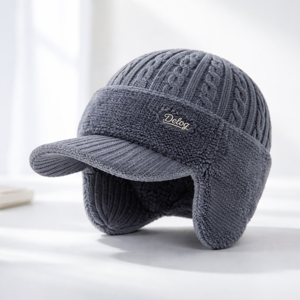 Vinterfangerhue med skygge og flap | Meowbutter