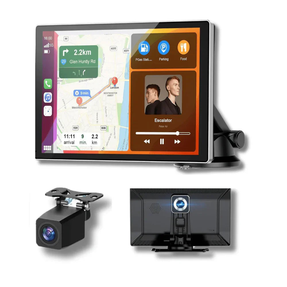 Trådløs biladapter med berøringsskærm, CarPlay og Android Auto | Meowbutter