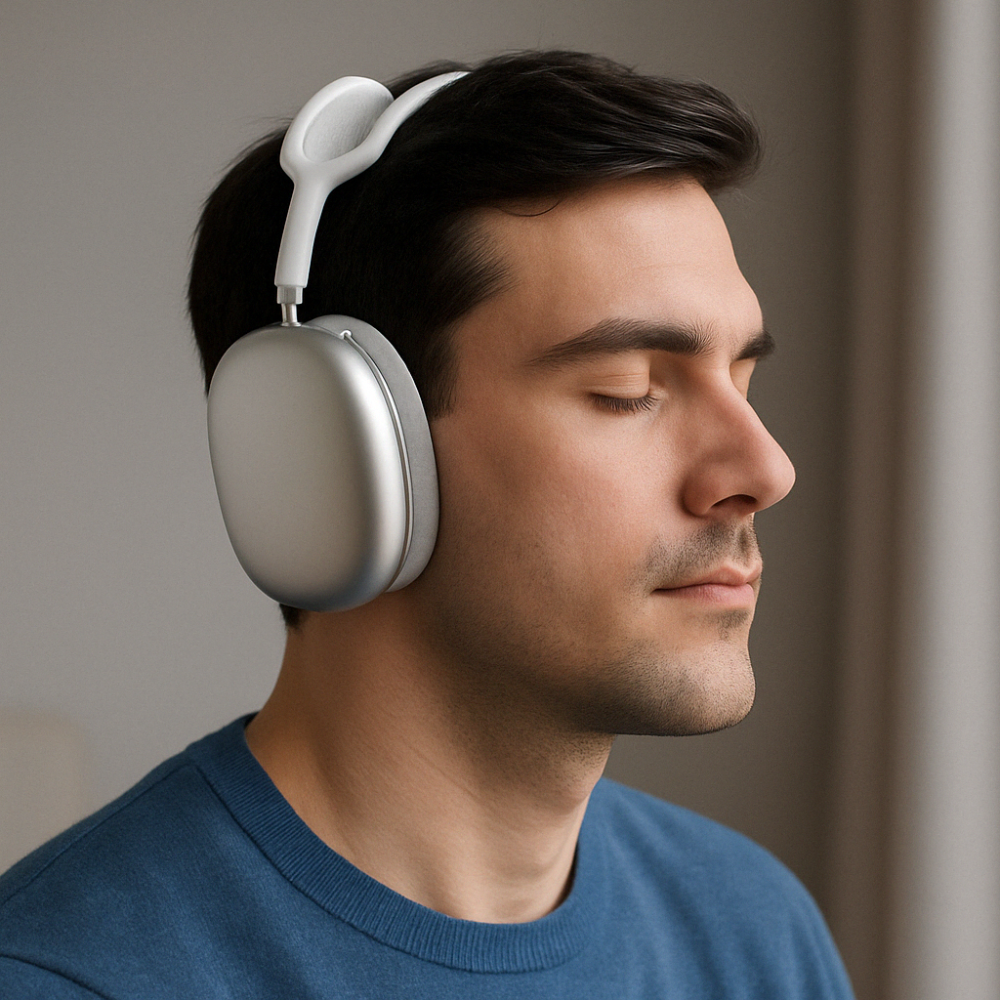Bezdrátová sluchátka přes uši s Bluetooth — aktivní potlačení hluku
