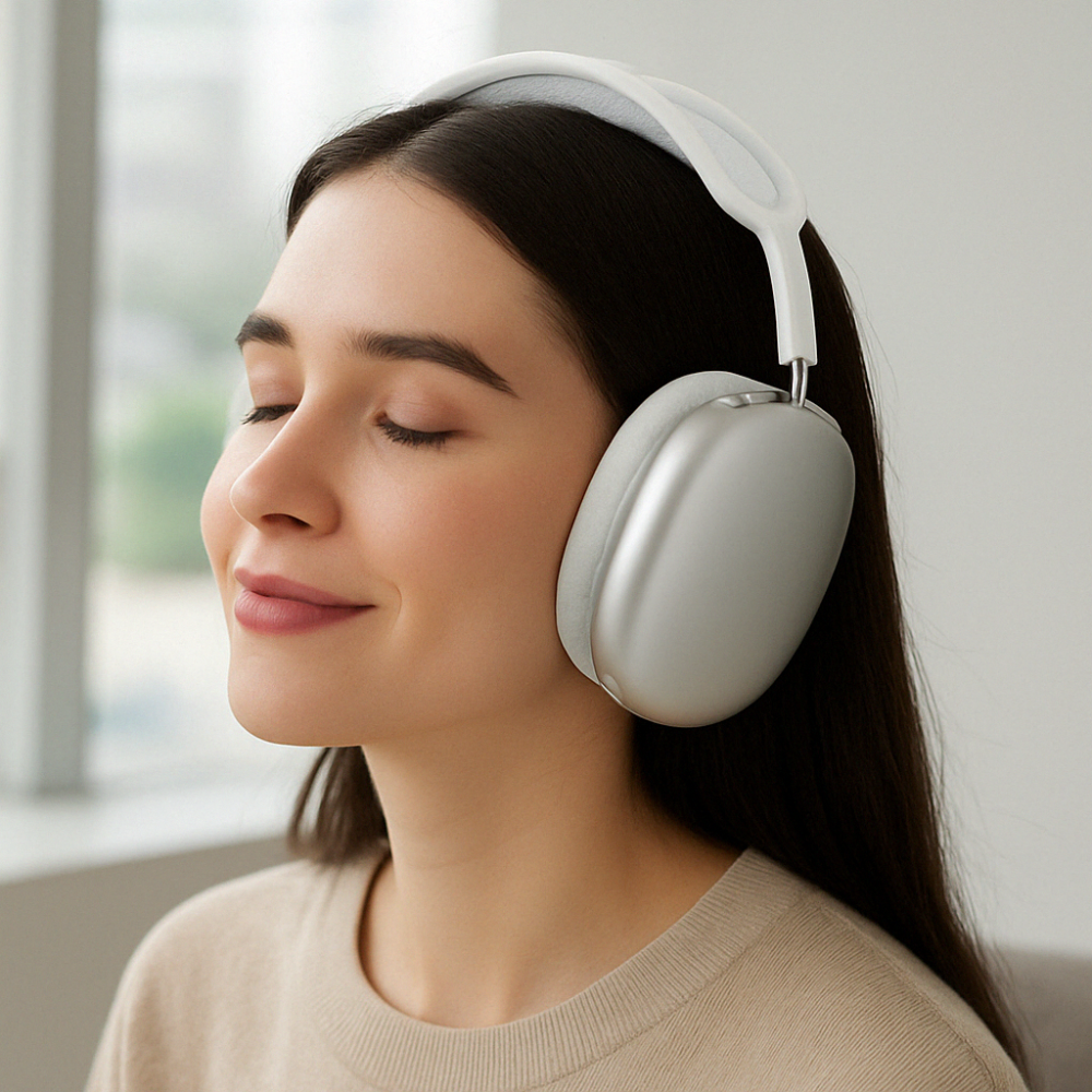 Bezdrátová sluchátka přes uši s Bluetooth — aktivní potlačení hluku