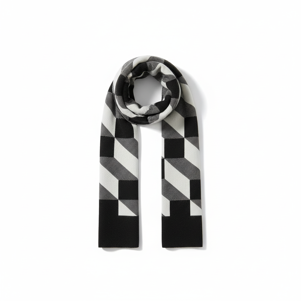 Wełniany szalik męski StyleScarf — ciepły zimowy dodatek we wzory