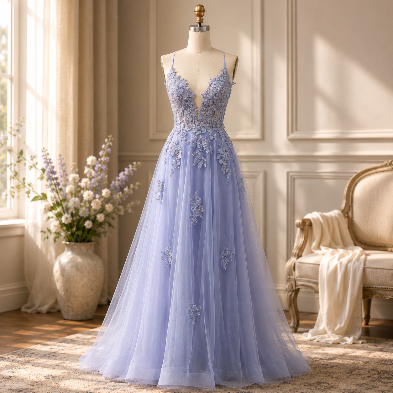 Women's Prom Dress Lace Up Formal Evening Gown | Meowbutter