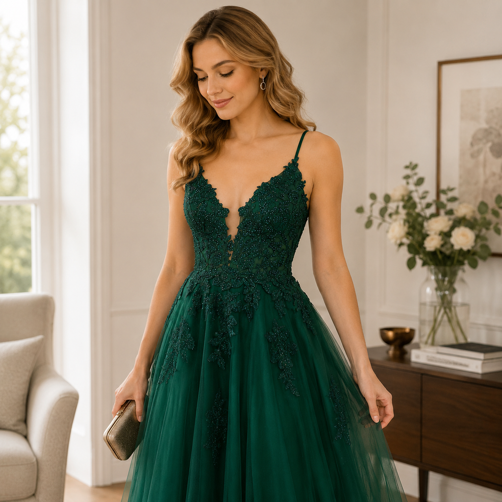 Women's Prom Dress Lace Up Formal Evening Gown | Meowbutter