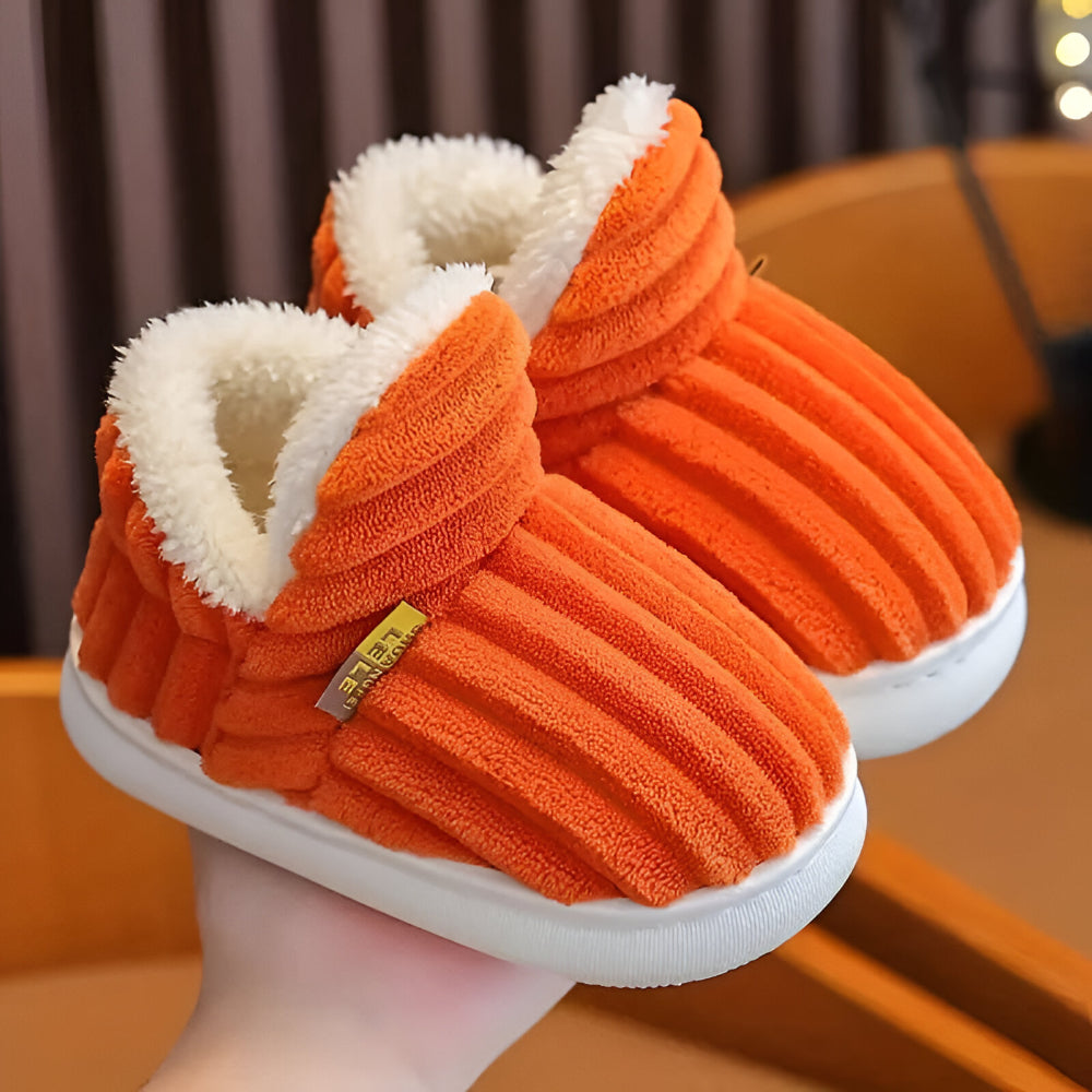 Women's Indoor Winter Slippers — Treaded Non-Slip Sole