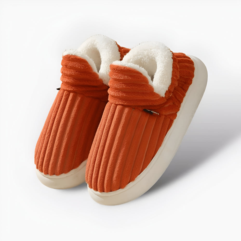 Women's Indoor Winter Slippers — Treaded Non-Slip Sole