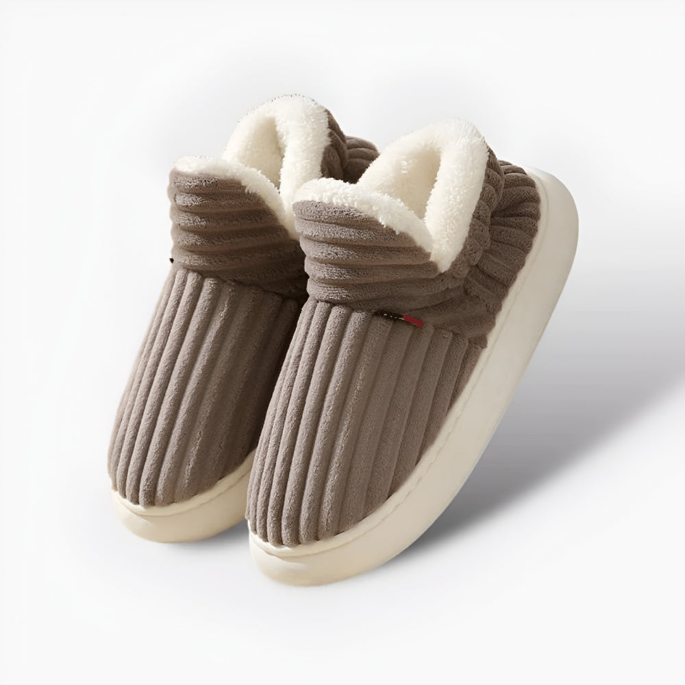 Women's Indoor Winter Slippers — Treaded Non-Slip Sole