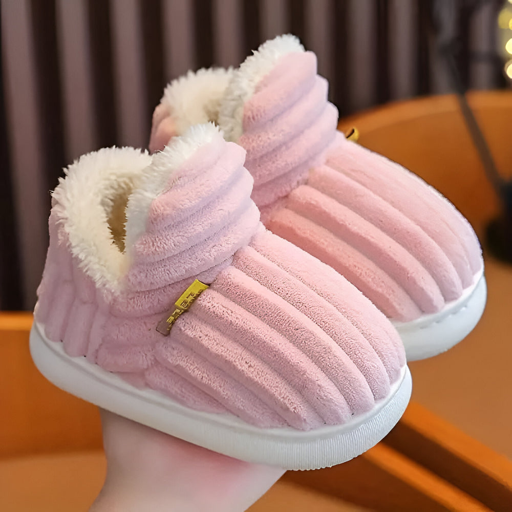 Women's Indoor Winter Slippers — Treaded Non-Slip Sole