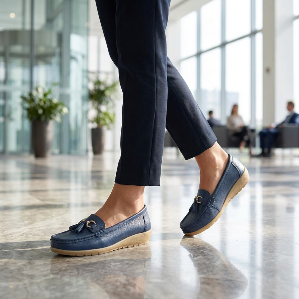 Women's Orthopedic Loafers — Cushioned Insole, Arch Support, Streamlined Profile