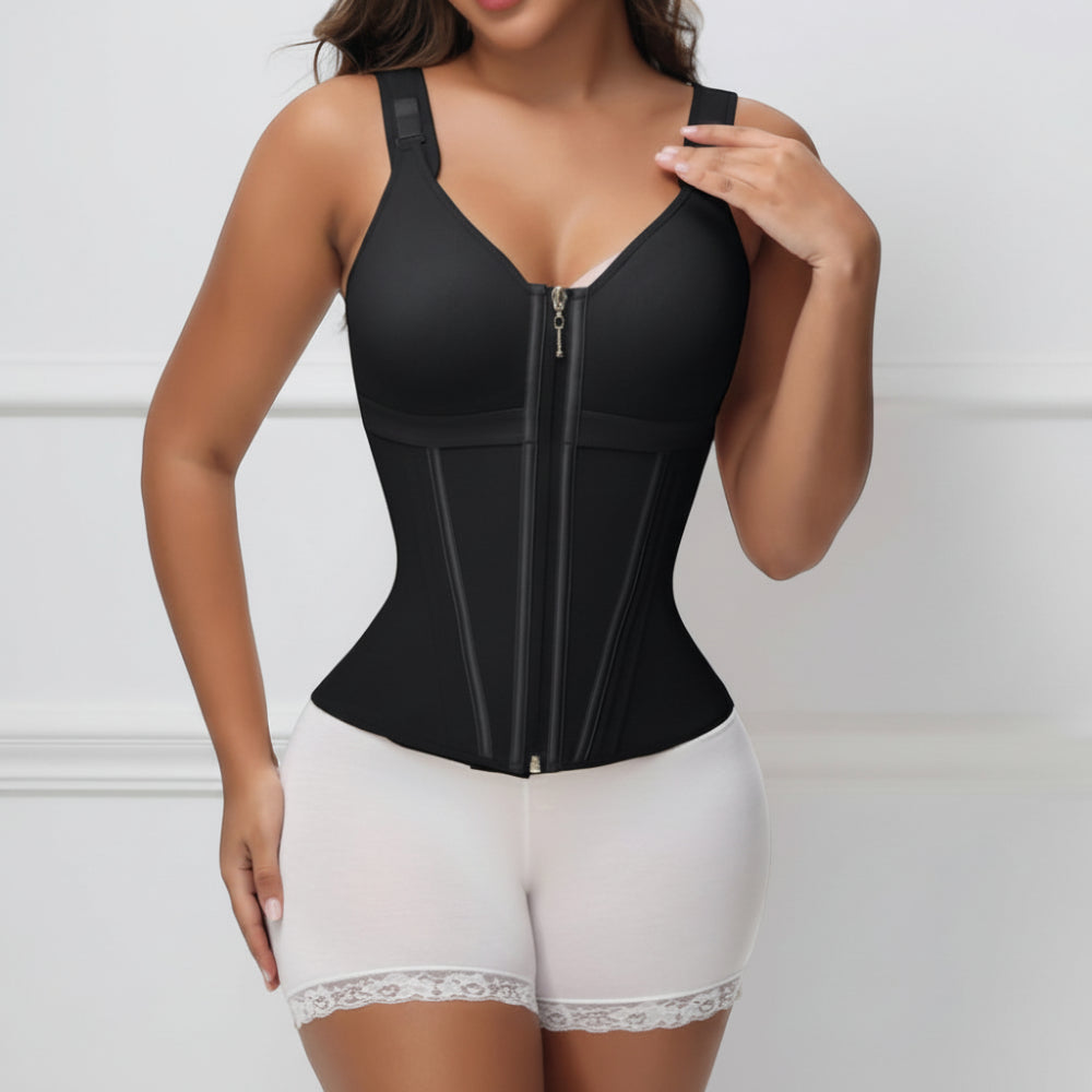 Women's Corset Waist Trainer Vest — Built-In Bra, Compression Panels
