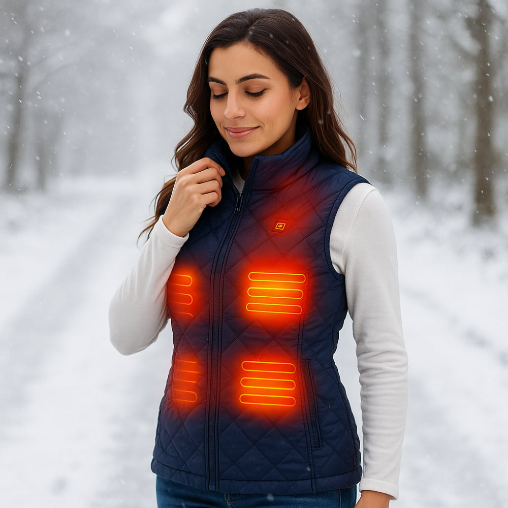 Gilet riscaldato da donna con riscaldamento elettrico per l’inverno all’aperto | Meowbutter