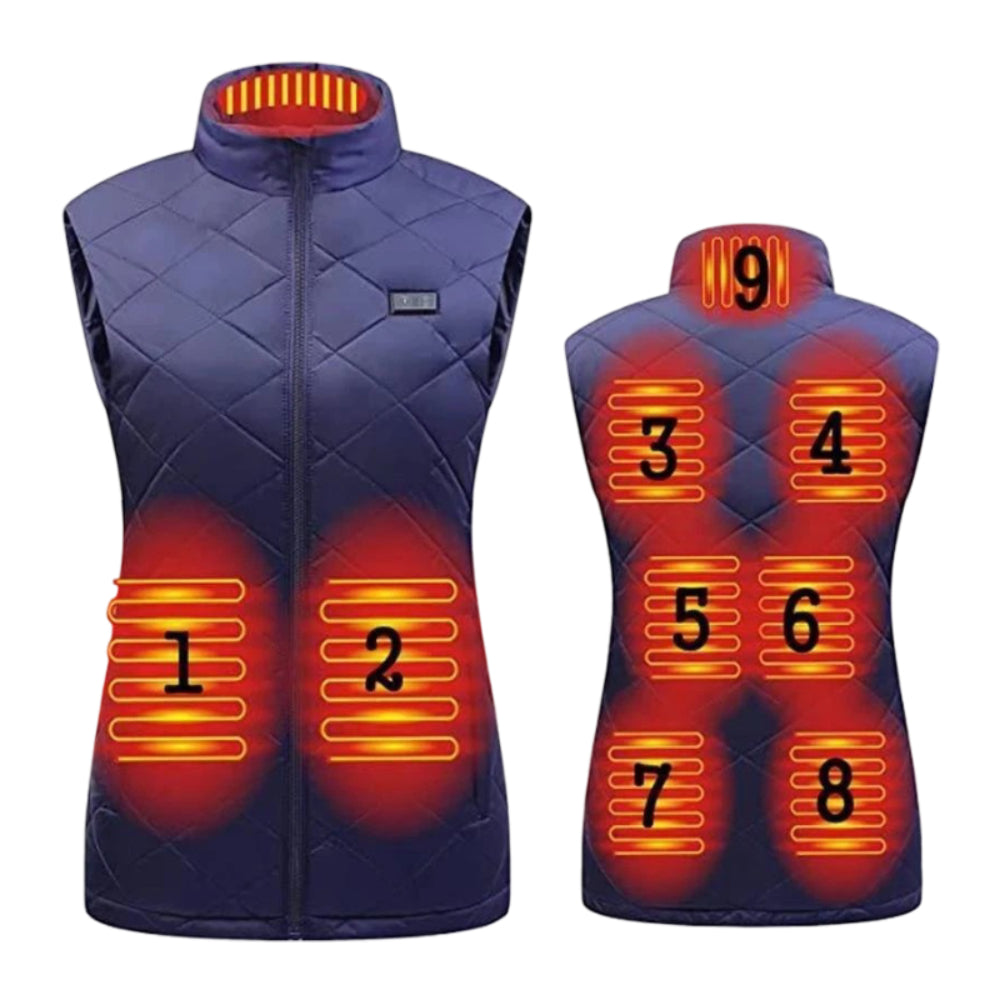 Gilet riscaldato da donna con riscaldamento elettrico per l’inverno all’aperto | Meowbutter