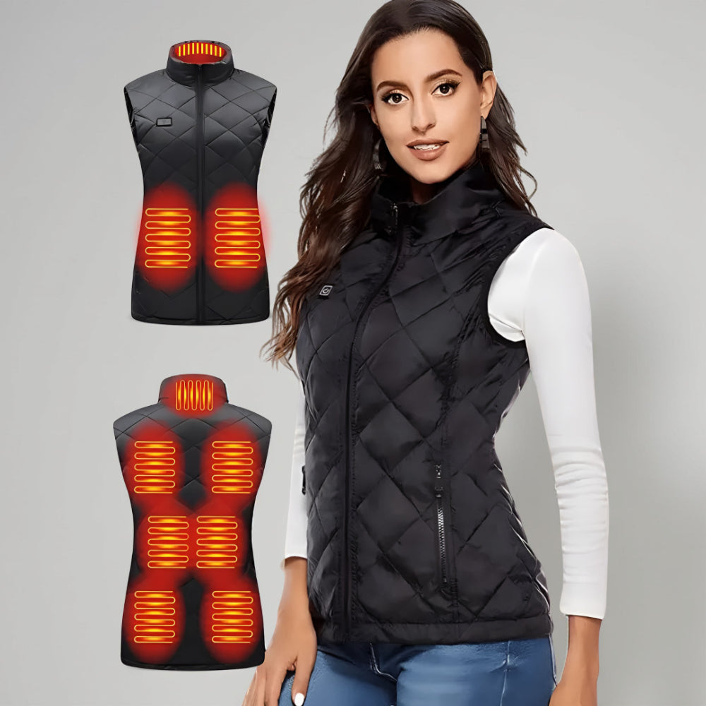 Gilet riscaldato da donna con riscaldamento elettrico per l’inverno all’aperto | Meowbutter