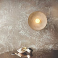 Applique da parete LED artigianale - struttura scolpita effetto venatura del legno, luce ambientale soffusa