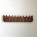 Perchero de pared de madera maciza de haya — Brazos de ganchos desplegables