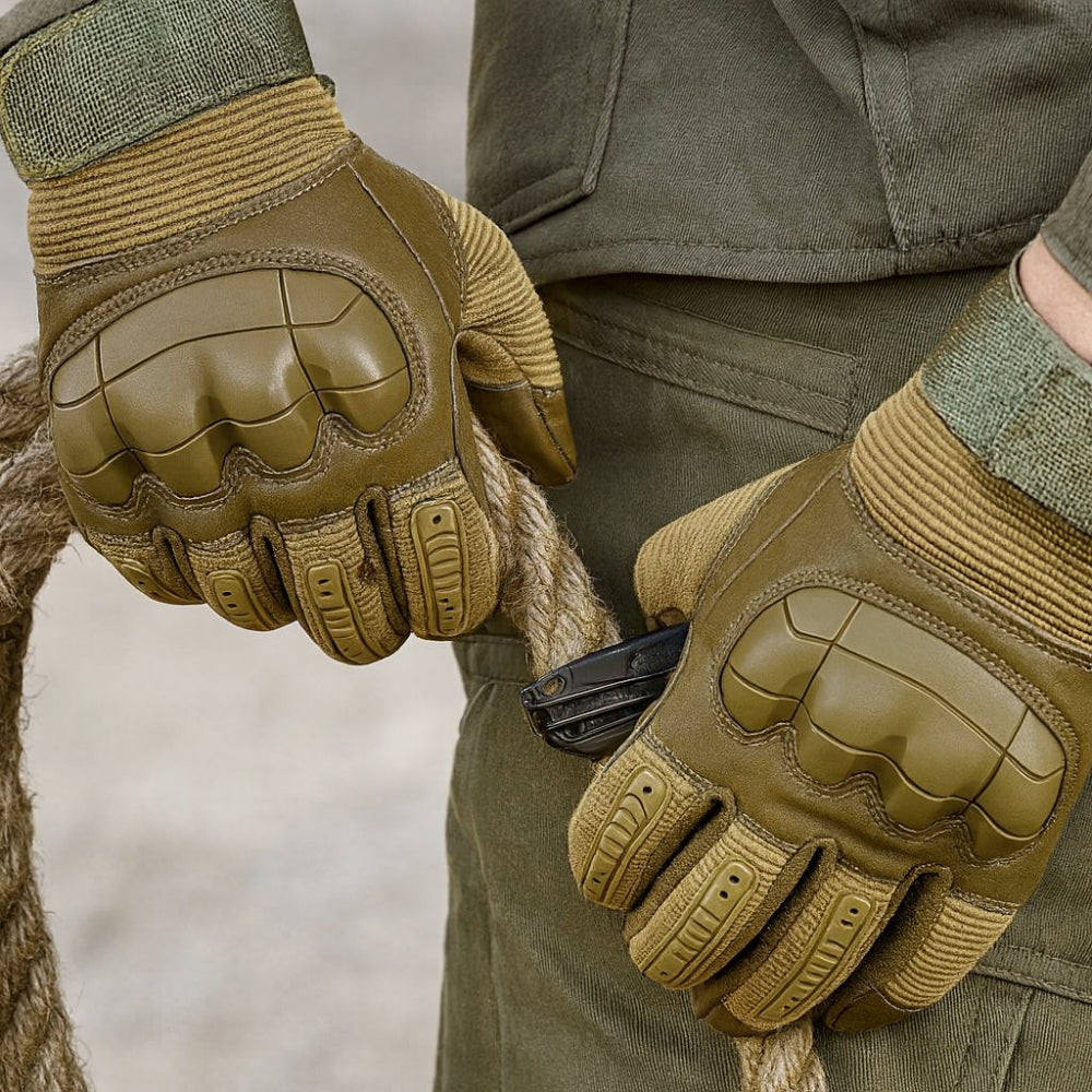 Outdoor Work Gloves — Tactical Grip Pattern, Reinforced Knuckle Guard