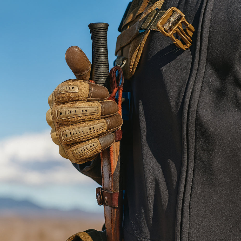 Outdoor Work Gloves — Tactical Grip Pattern, Reinforced Knuckle Guard