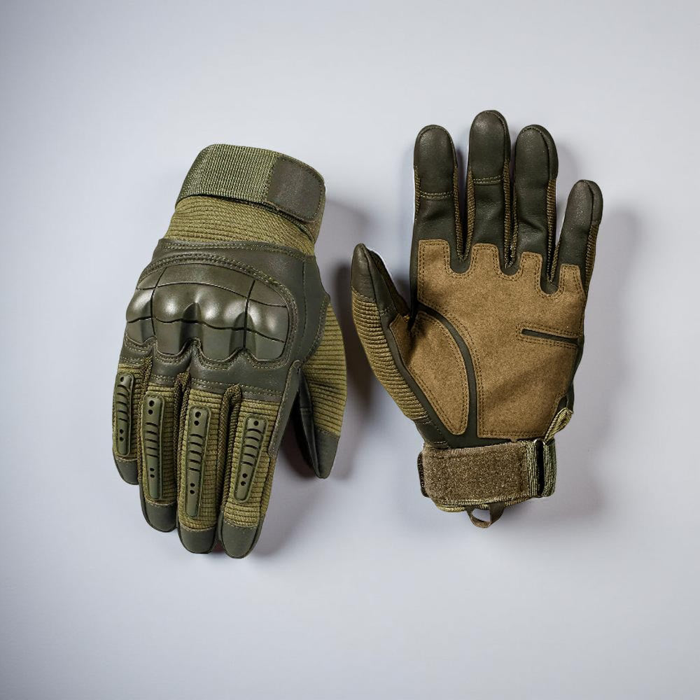 Outdoor Work Gloves — Tactical Grip Pattern, Reinforced Knuckle Guard