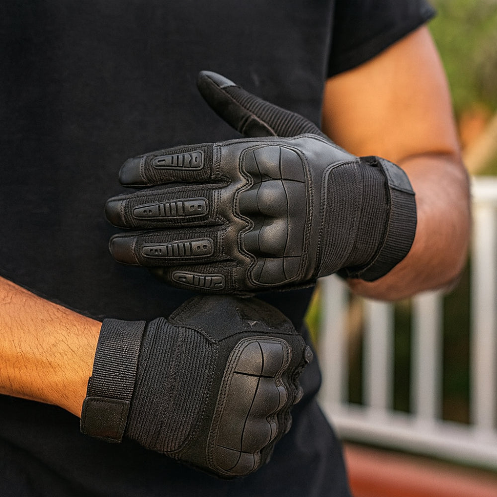 Outdoor Work Gloves — Tactical Grip Pattern, Reinforced Knuckle Guard