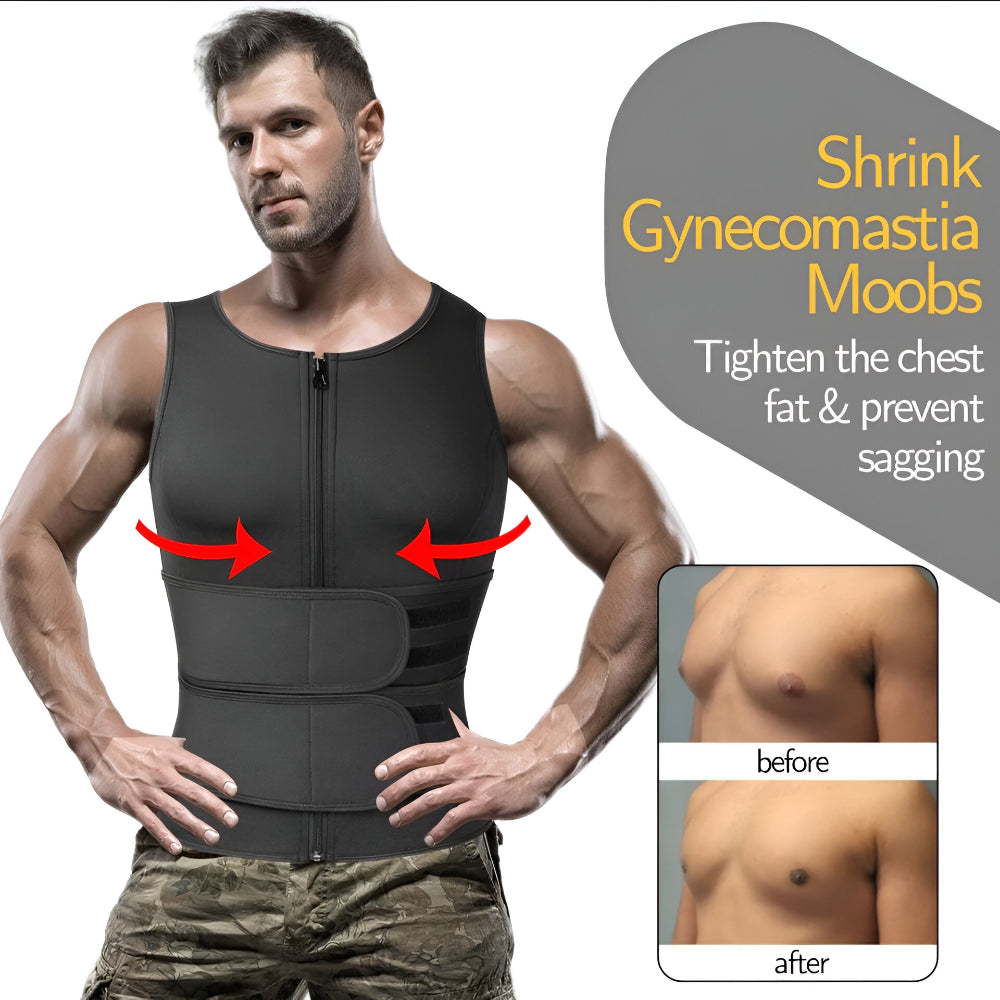 Adjustable Fit Neoprene Workout Vest — Dense Compression Torso Wrap