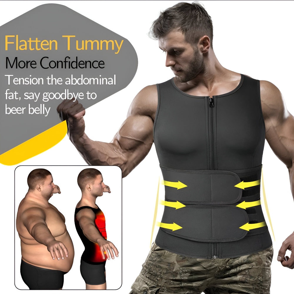 Adjustable Fit Neoprene Workout Vest — Dense Compression Torso Wrap