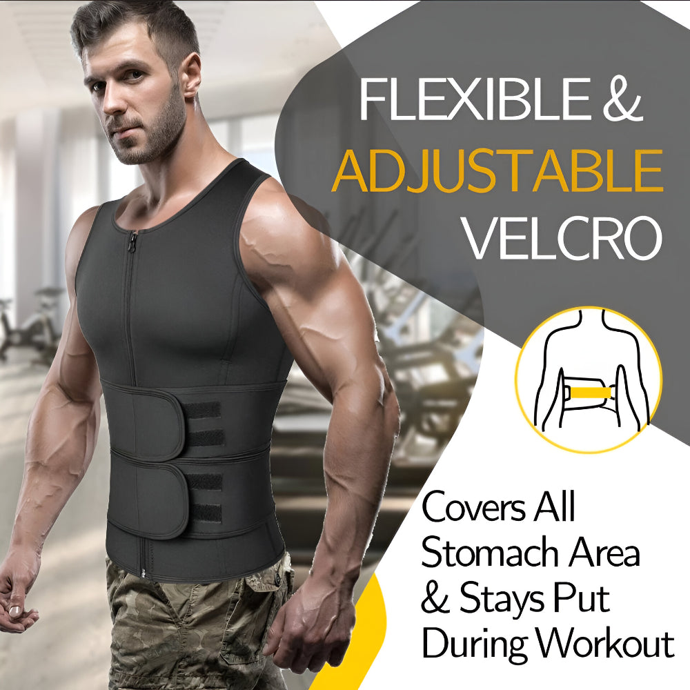 Adjustable Fit Neoprene Workout Vest — Dense Compression Torso Wrap