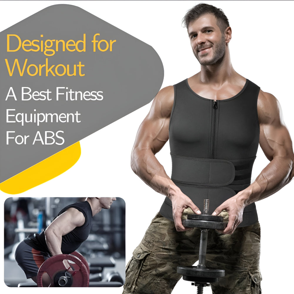 Adjustable Fit Neoprene Workout Vest — Dense Compression Torso Wrap