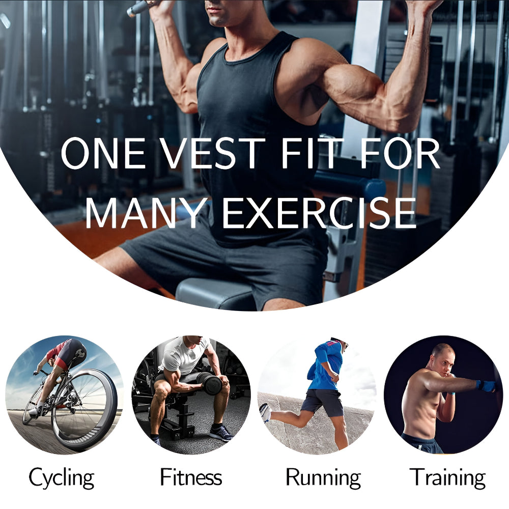 Adjustable Fit Neoprene Workout Vest — Dense Compression Torso Wrap
