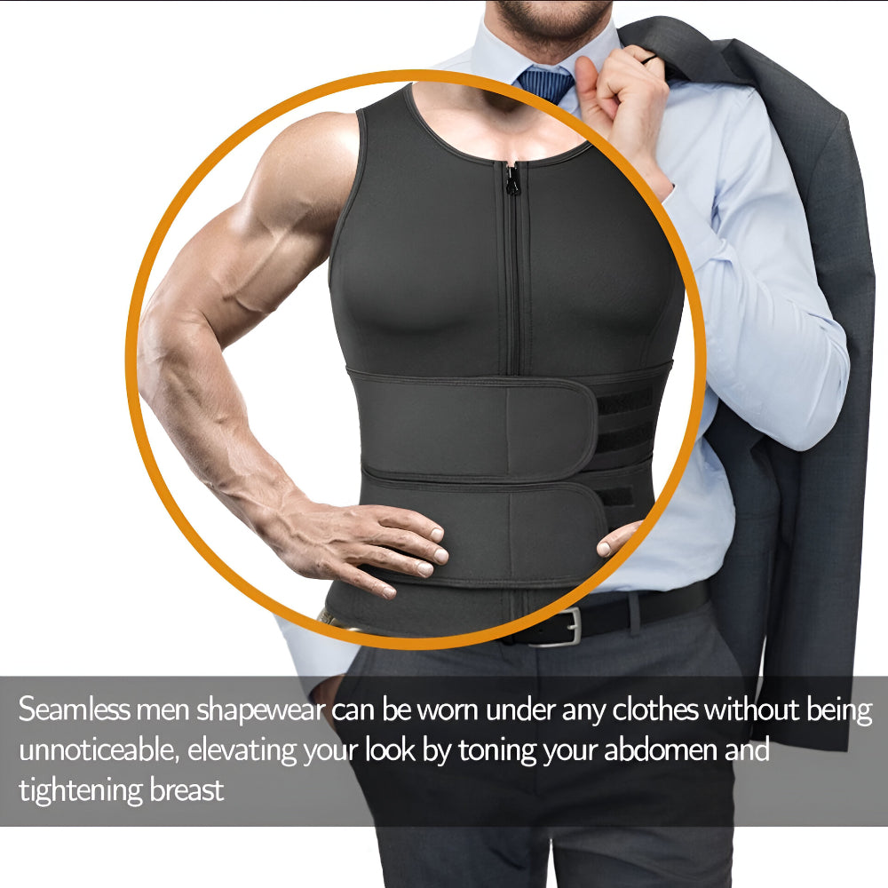 Adjustable Fit Neoprene Workout Vest — Dense Compression Torso Wrap
