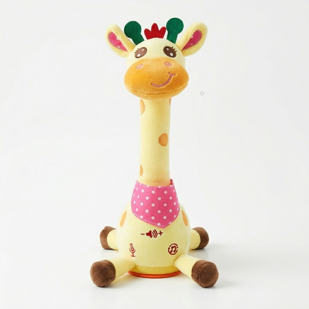 Interaktiv sjungande giraff i plysch – mjuk musikalisk leksak
