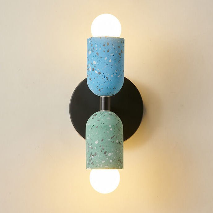 Kisora Wabi Sabi Cement And Iron Double Wall Lamp Fixture