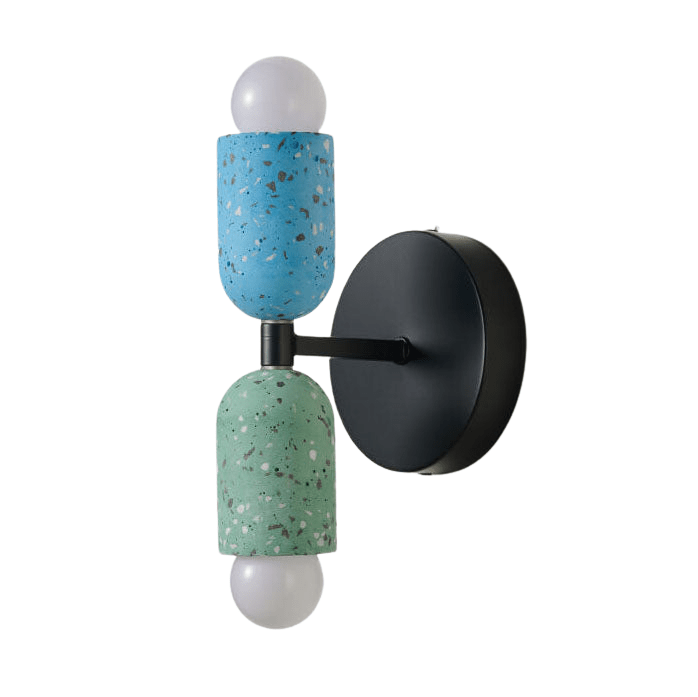 Kisora Wabi Sabi Cement And Iron Double Wall Lamp Fixture
