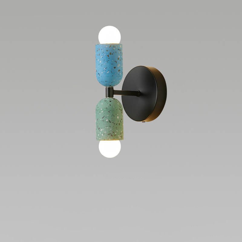 Kisora Wabi Sabi Cement And Iron Double Wall Lamp Fixture