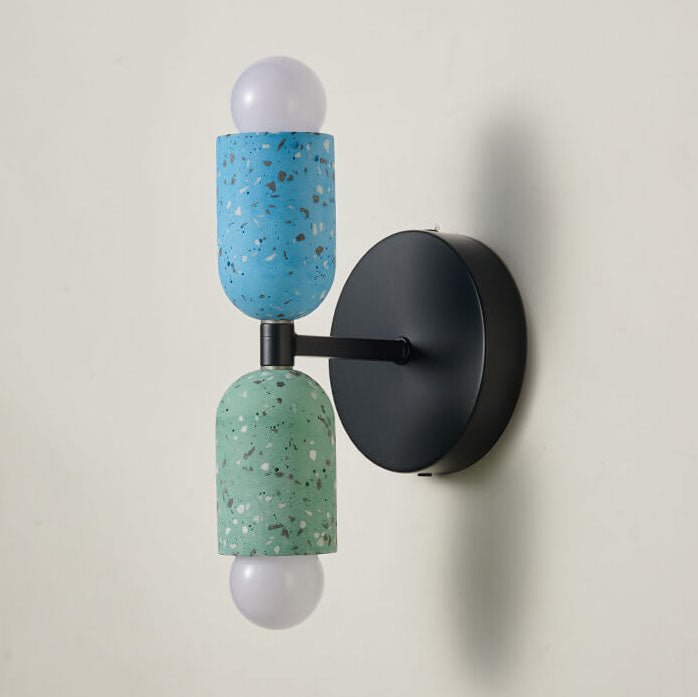 Kisora Wabi Sabi Cement And Iron Double Wall Lamp Fixture