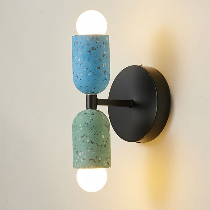 Kisora Wabi Sabi Cement And Iron Double Wall Lamp Fixture