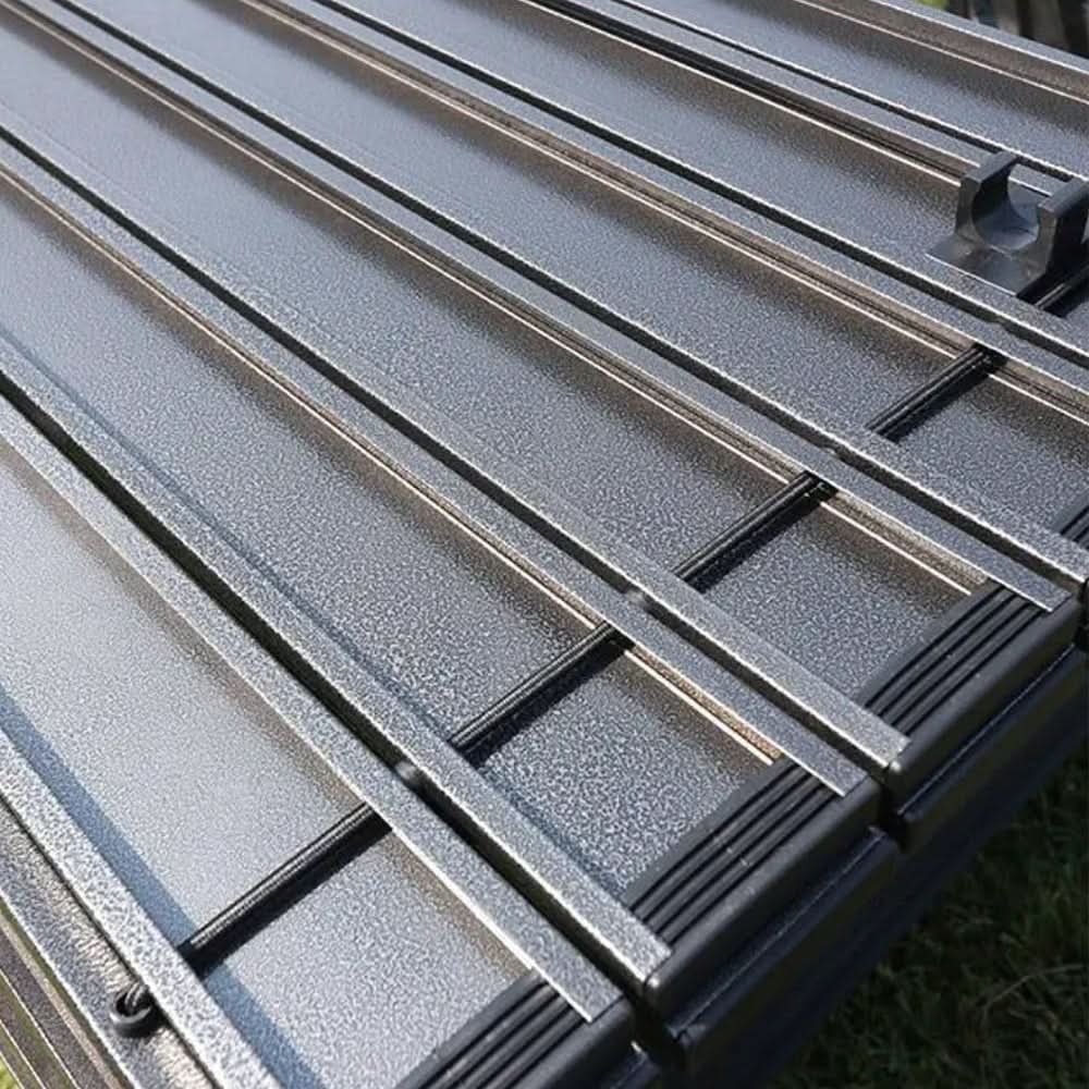 Table de camping pliante - Cadre en X - Surface résistante à la chaleur - Acier au carbone | meowbutter