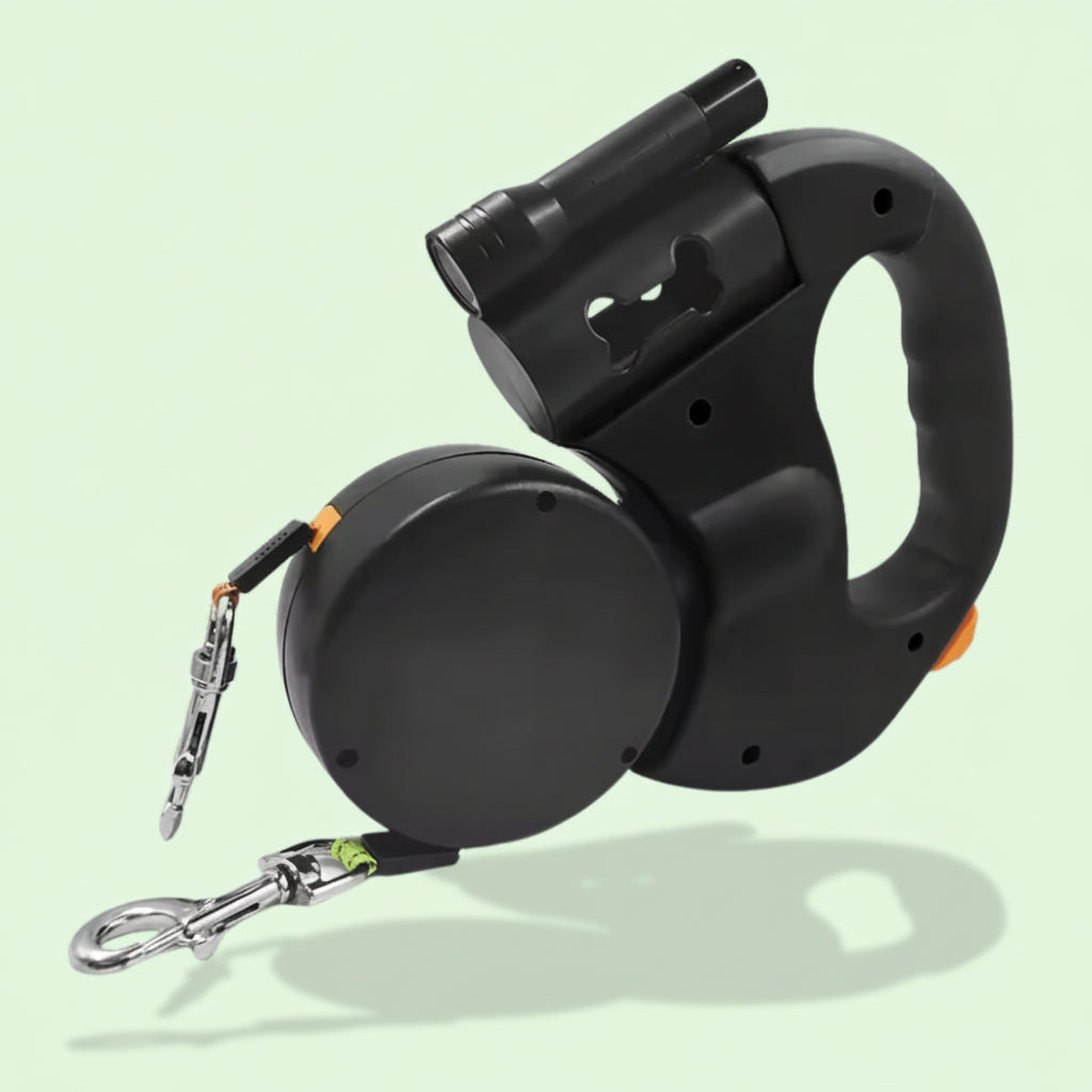 Dog Leash Dual Retractable Tangle Free Walking Lead Two Dogs | Meowbutter