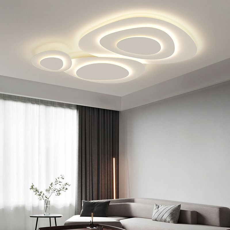 Metal Ceiling Lamp With Dimmable LED And Organic Shapes