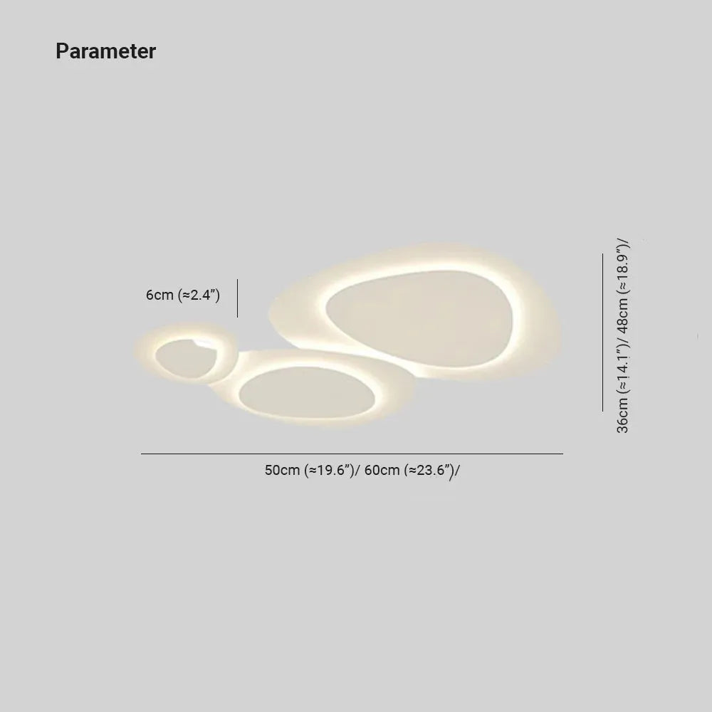 Metal Ceiling Lamp With Dimmable LED And Organic Shapes