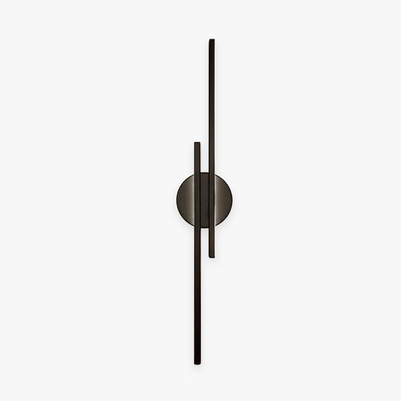 Nordic Metal Wall Lamp With Linear LED And Disk Accent For Modern Interiors