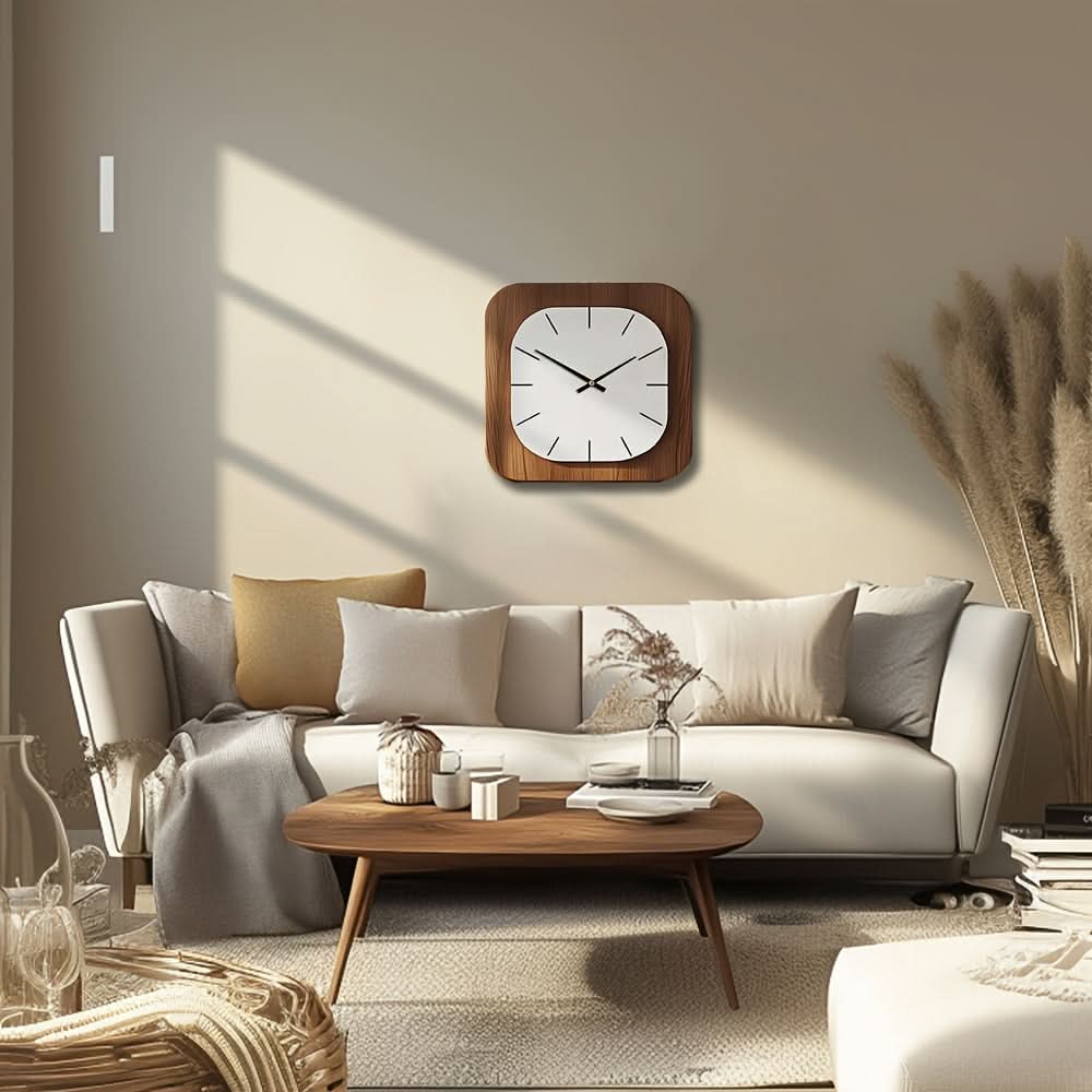 WOODHAVEN Vintage Square Wooden Wall Clock | meowbutter