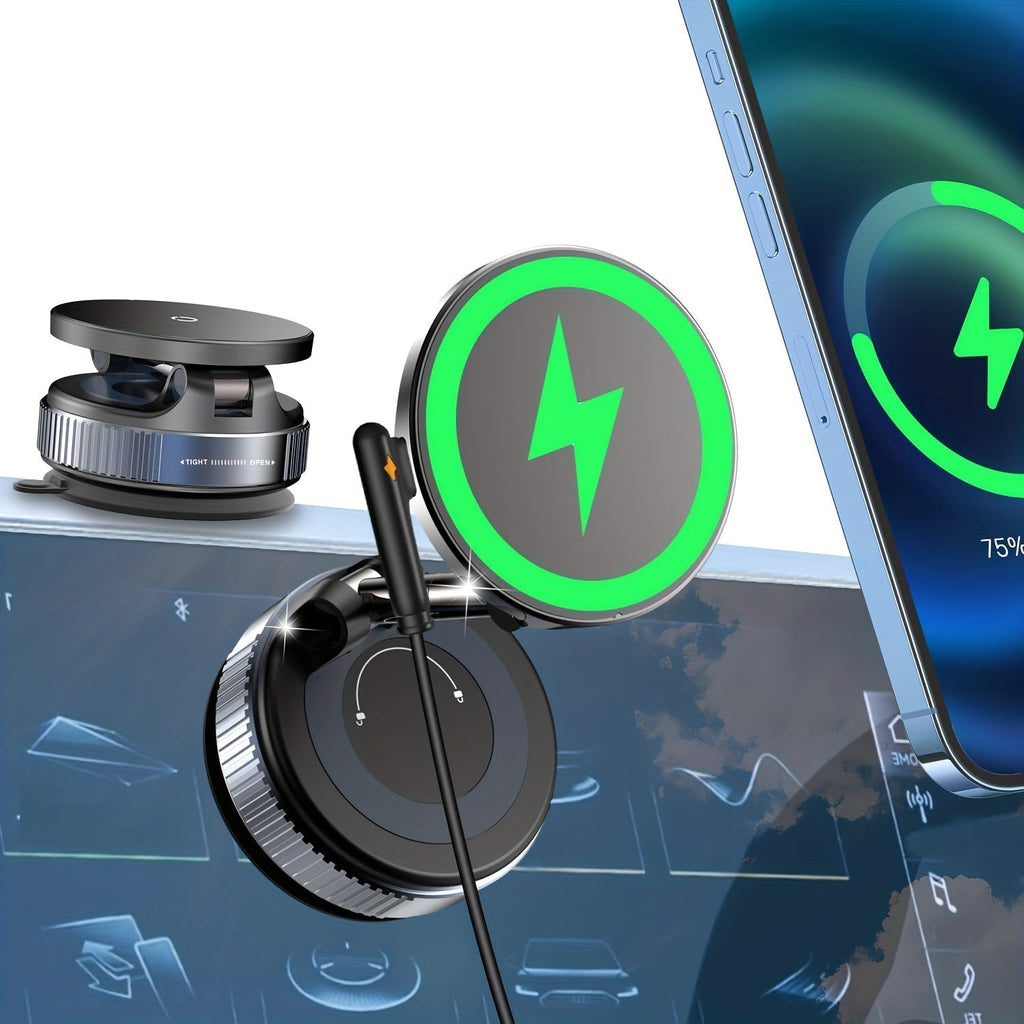 Magnetisk billaddare i aluminium för mobilen — instrumentbrädefäste стойka