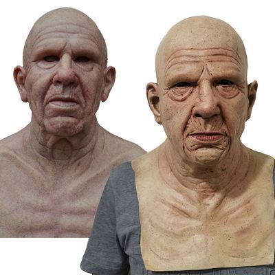 Realistic Latex Halloween Mask - Old Man Design - Costume Accessory | meowbutter