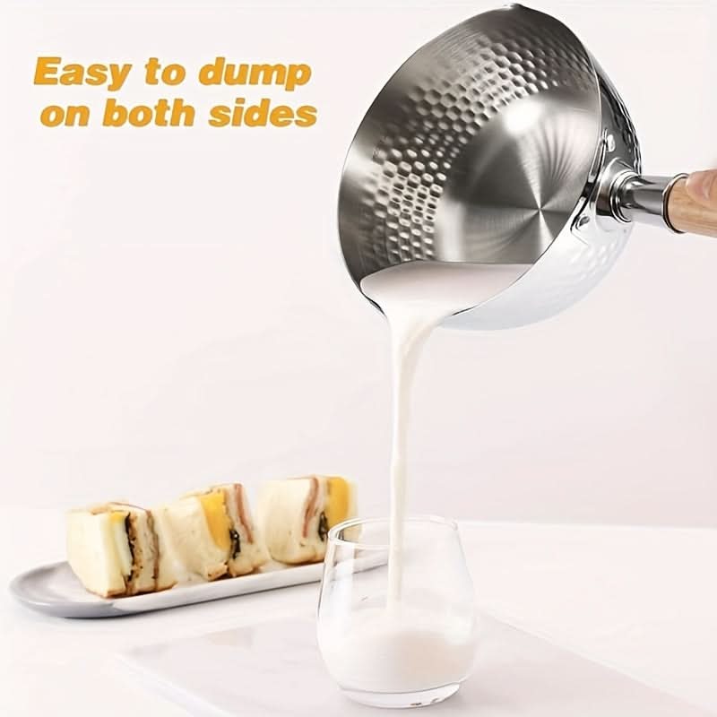 Elegant Stainless Steel Skillet for Versatile Cooking | meowbutter
