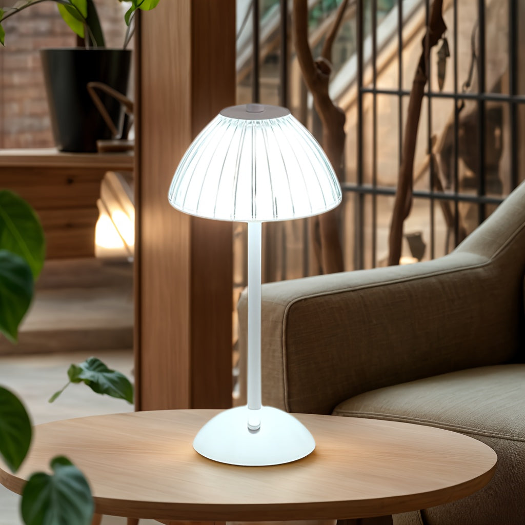 Stolní lampa Golden Touch s nabíjením přes USB — křišťálové stínidlo aktivované dotykem