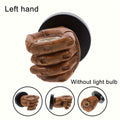 Industrial Resin Hand-Shaped Wall Light — E26 Base & Palm Sculpture